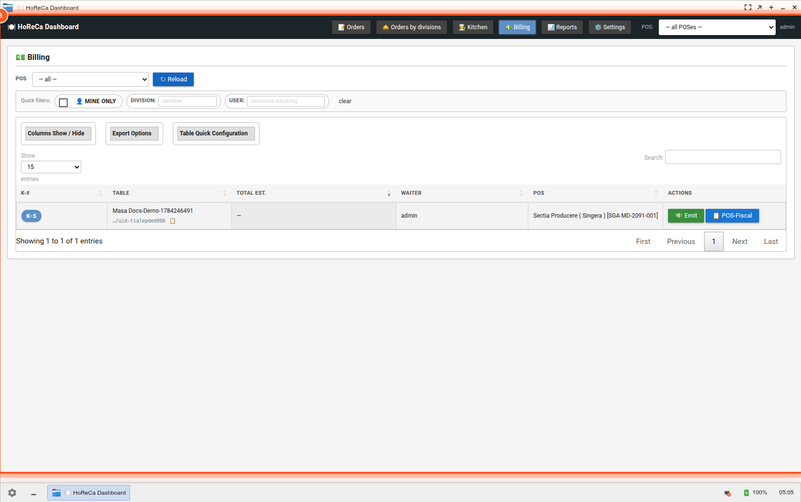 Tab Billing — Comenzi pending-bill Tab Billing — Comenzi pending-bill