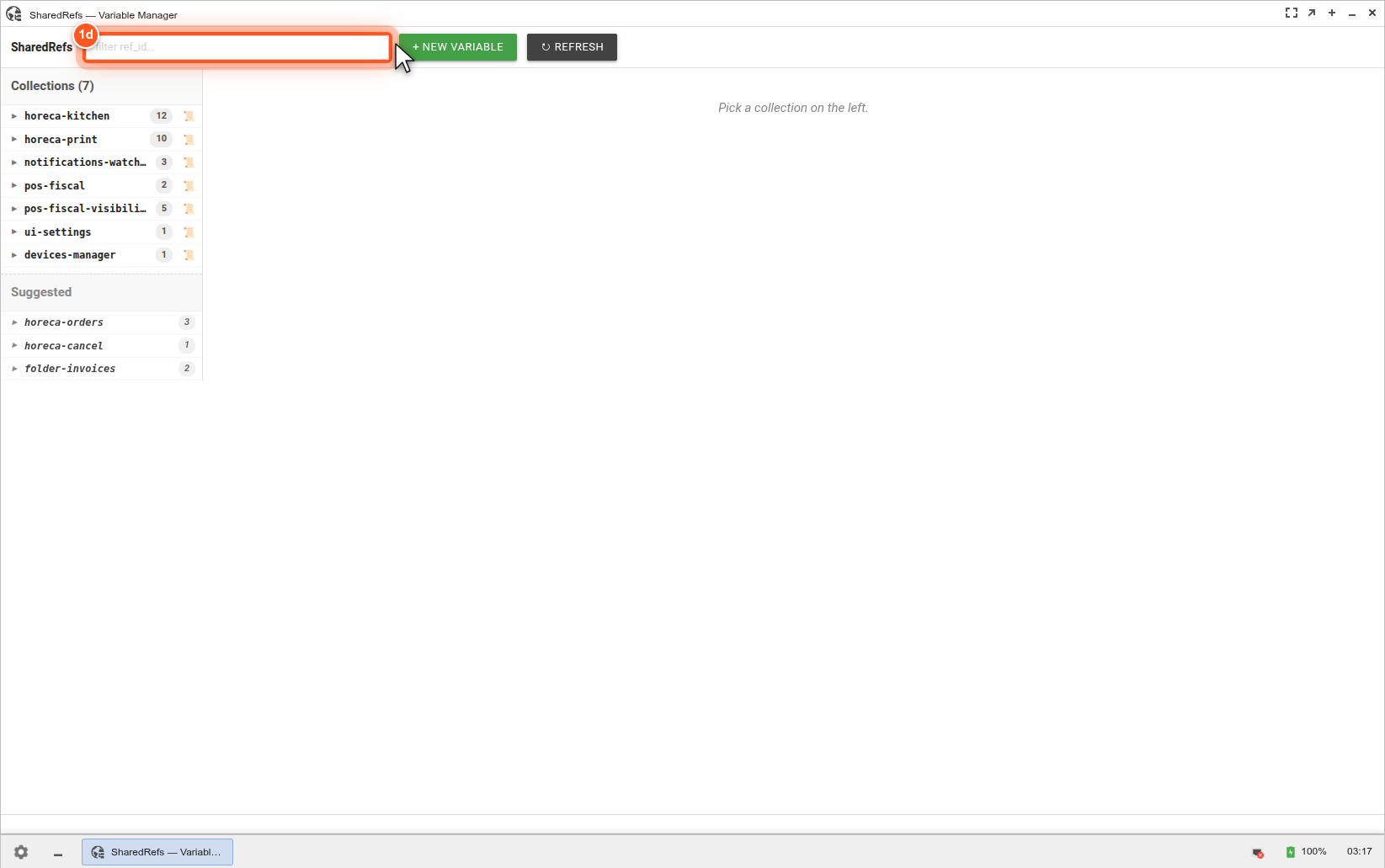 Search filter — găsire rapidă după ref_id Search filter — găsire rapidă după ref_id