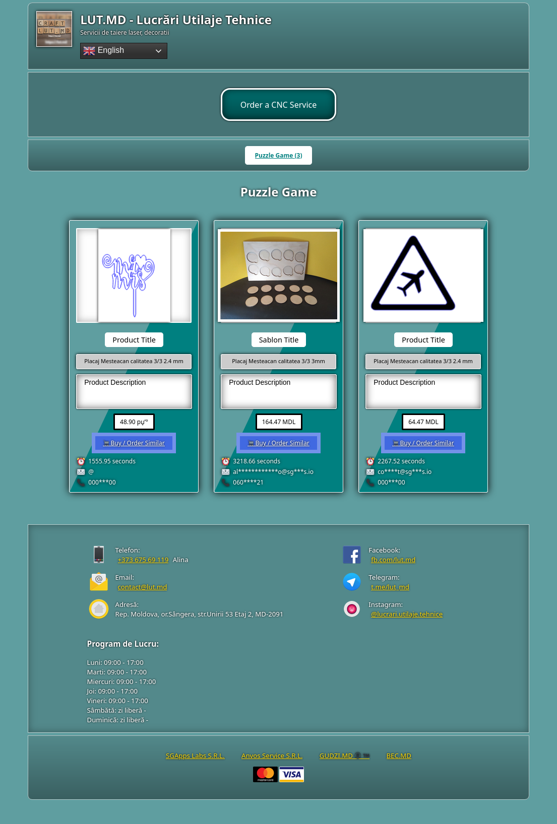 Sample of your online store