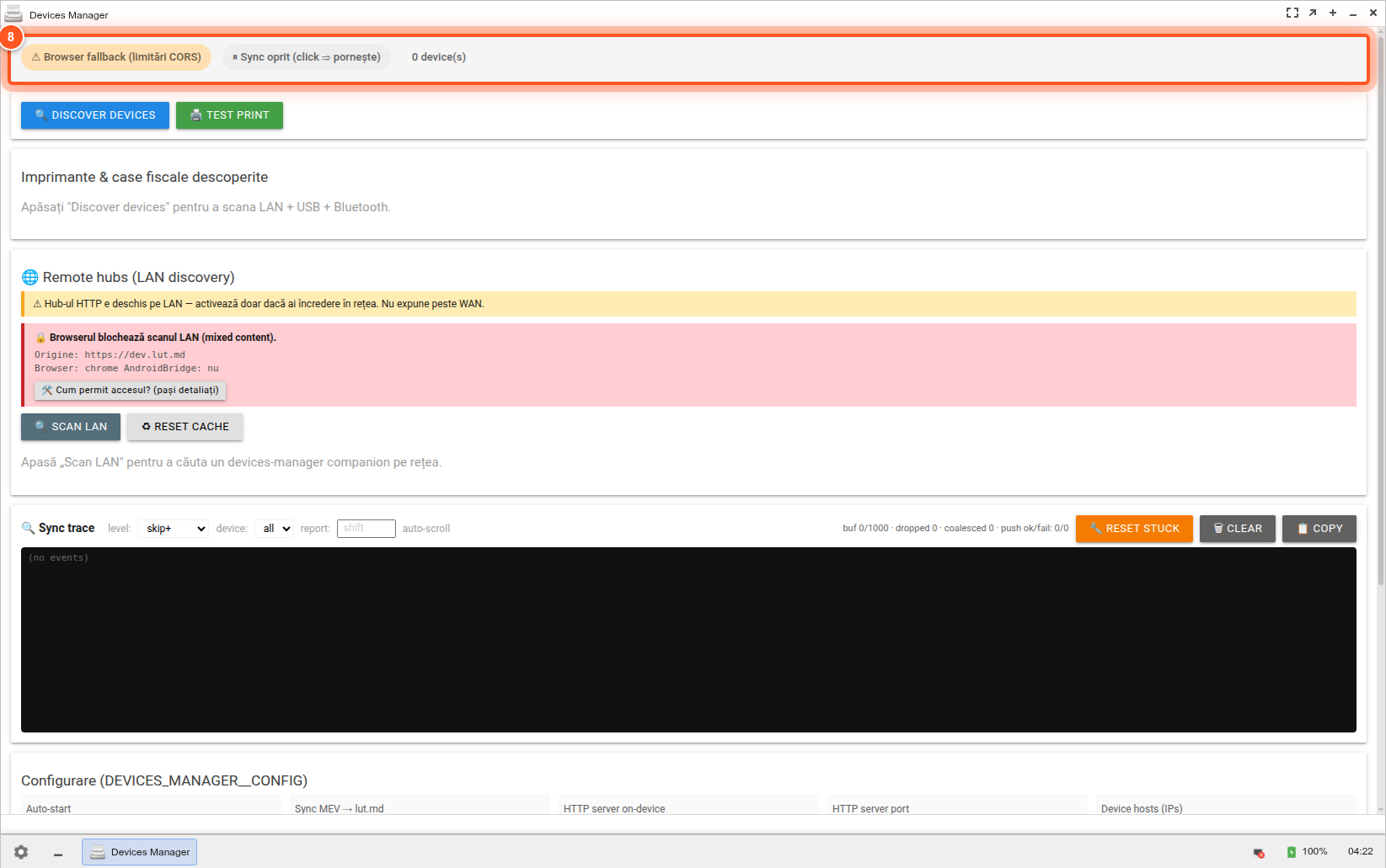 Browser fallback warning Browser fallback warning