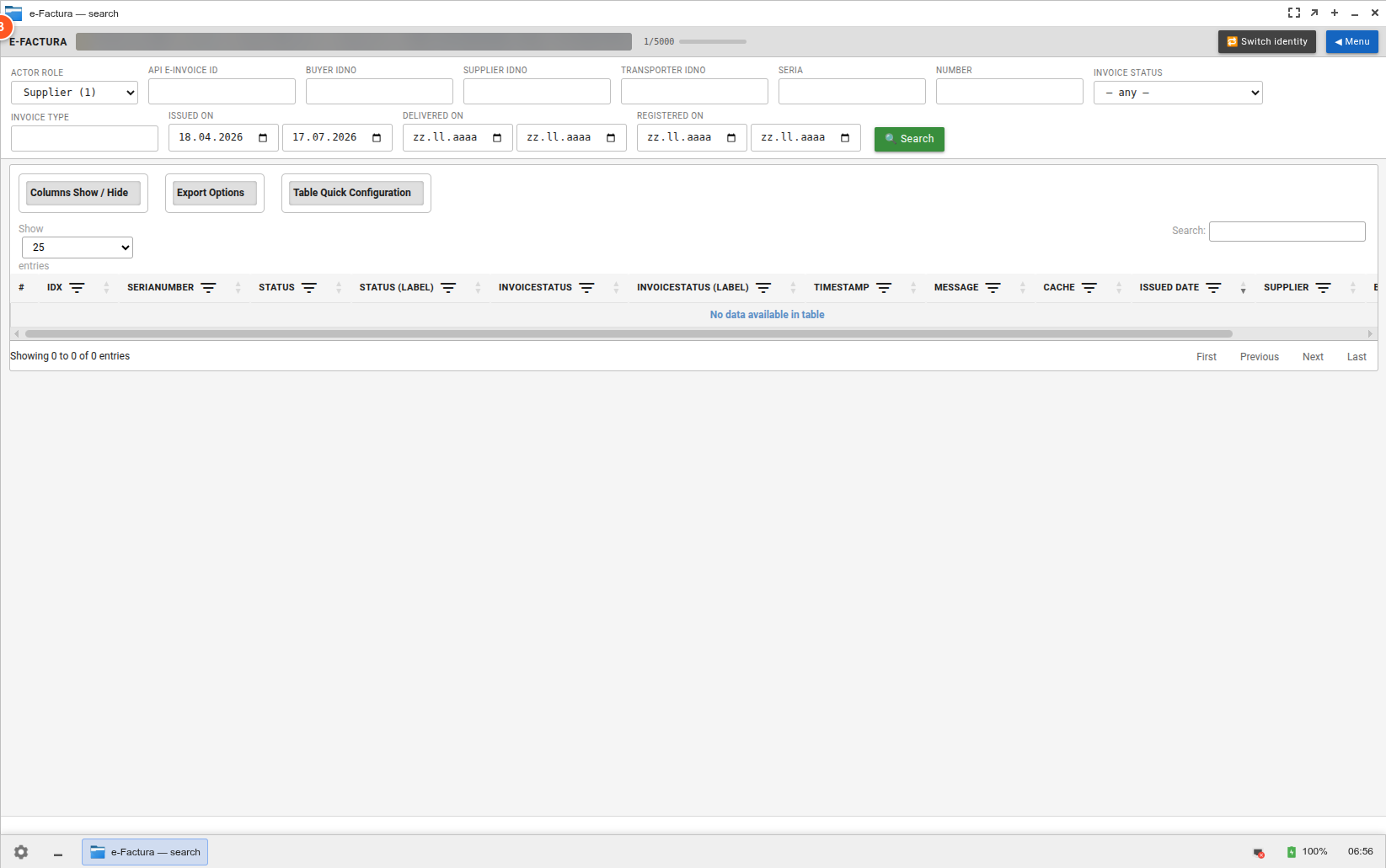 Pas 3 — Search form cu ISSUED ON populat (interval 90 zile) Pas 3 — Search form cu ISSUED ON populat (interval 90 zile)