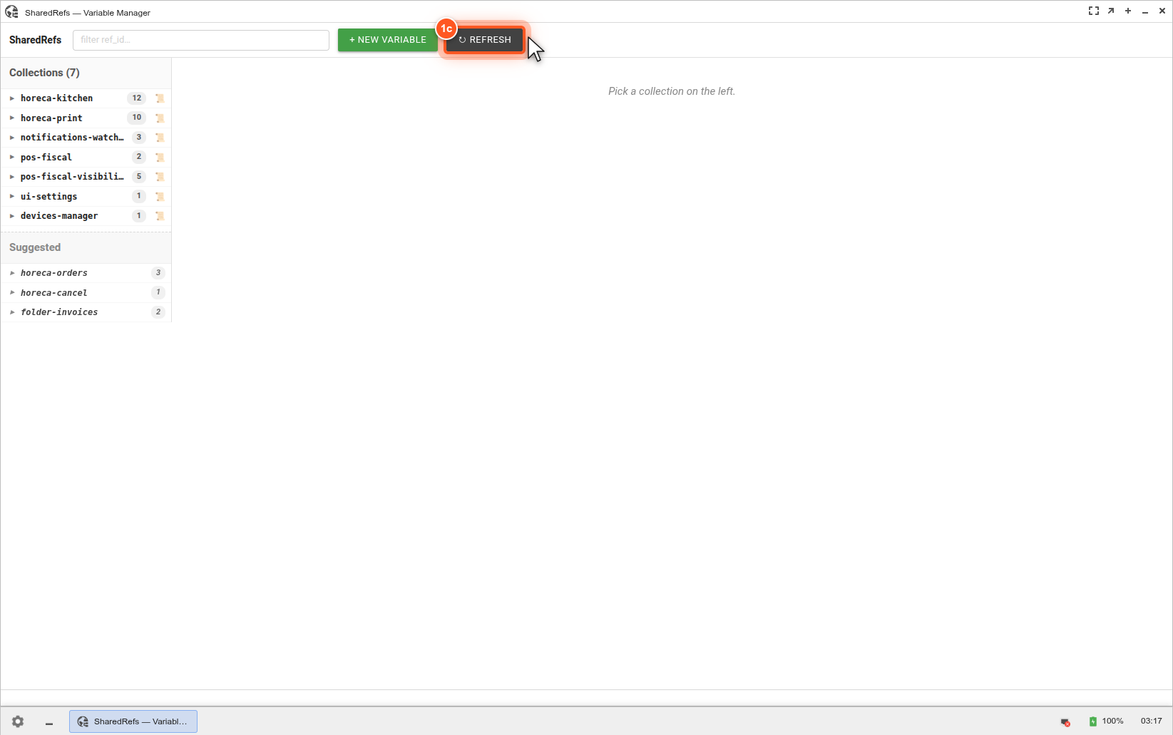 Buton ↻ Refresh pentru reîncărcare din server Buton ↻ Refresh pentru reîncărcare din server
